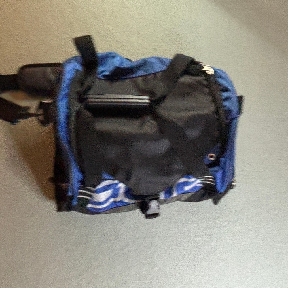 OGIO Small Gym Duffle Bag Blue Black Travel Luggage Duffel Padded Strap Vented